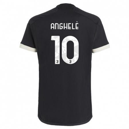 Kandiny Niño Camiseta Lorenzo Anghelè #10 Negro Equipación Tercera 2023/24 La Camisa