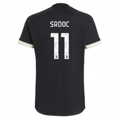 Kandiny Niño Camiseta Ivano Srdoc #11 Negro Equipación Tercera 2023/24 La Camisa