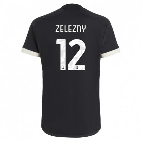 Kandiny Bambino Maglia Radoslaw Zelezny #12 Nero Kit Gara Third 2023/24 Maglietta