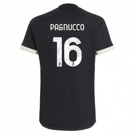 Kandiny Niño Camiseta Filippo Pagnucco #16 Negro Equipación Tercera 2023/24 La Camisa