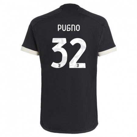 Kandiny Kinder Diego Pugno #32 Schwarz Ausweichtrikot Trikot 2023/24 T-Shirt Österreich