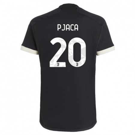 Kandiny Bambino Maglia Marko Pjaca #20 Nero Kit Gara Third 2023/24 Maglietta