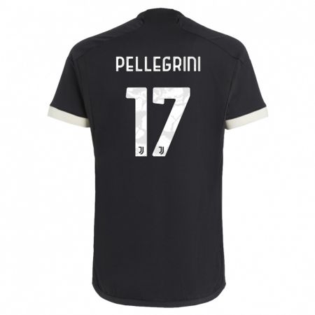 Kandiny Niño Camiseta Luca Pellegrini #17 Negro Equipación Tercera 2023/24 La Camisa