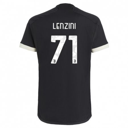 Kandiny Kinder Martina Lenzini #71 Schwarz Ausweichtrikot Trikot 2023/24 T-Shirt Österreich