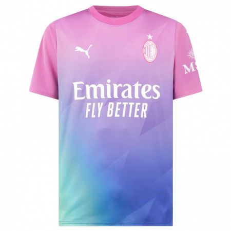 Kandiny Kinderen Denzel Viana Seedorf #0 Roze Paars Thuisshirt Derde Tenue 2023/24 T-Shirt België