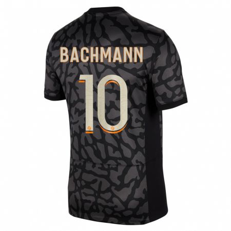 Kandiny Kinder Ramona Bachmann #10 Schwarz Ausweichtrikot Trikot 2023/24 T-Shirt Österreich