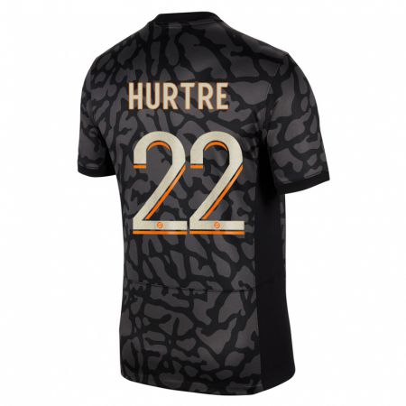 Kandiny Kinderen Oceane Hurtre #22 Zwart Thuisshirt Derde Tenue 2023/24 T-Shirt België