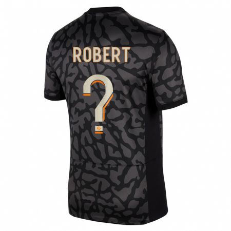 Kandiny Bambino Maglia Laure Robert #0 Nero Kit Gara Third 2023/24 Maglietta