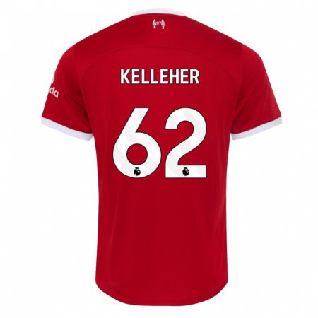 Kandiny Hombre Camiseta Caoimhín Kelleher #62 Rojo 1ª Equipación 2023/24 La Camisa