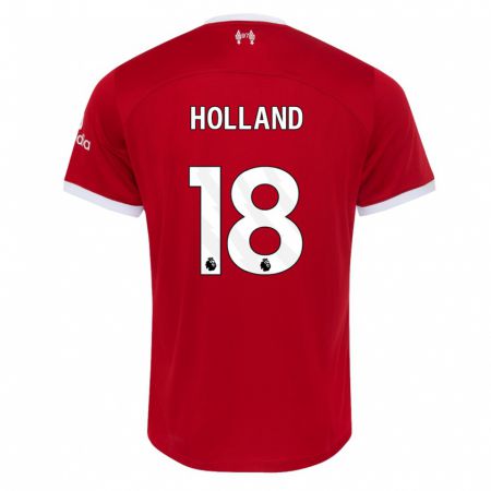 Kandiny Hombre Camiseta Ceri Holland #18 Rojo 1ª Equipación 2023/24 La Camisa