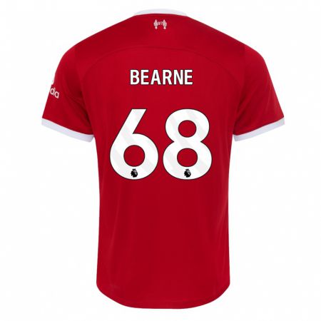 Kandiny Hombre Camiseta Jack Bearne #68 Rojo 1ª Equipación 2023/24 La Camisa