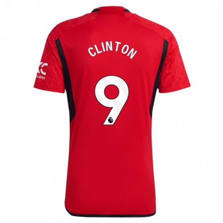 Kandiny Heren Grace Clinton #9 Rood Thuisshirt Thuistenue 2023/24 T-Shirt België