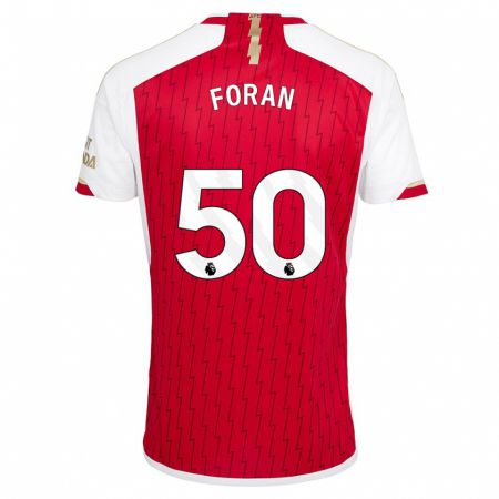 Kandiny Uomo Maglia Taylor Foran #50 Rosso Kit Gara Home 2023/24 Maglietta