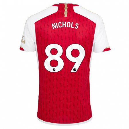 Kandiny Uomo Maglia Josh Nichols #89 Rosso Kit Gara Home 2023/24 Maglietta