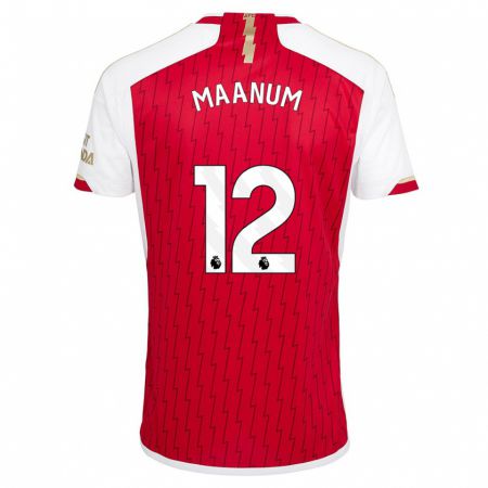 Kandiny Uomo Maglia Frida Maanum #12 Rosso Kit Gara Home 2023/24 Maglietta