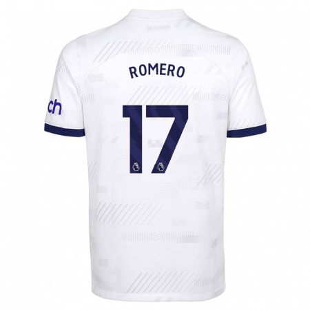 Kandiny Uomo Maglia Cristian Romero #17 Bianco Kit Gara Home 2023/24 Maglietta