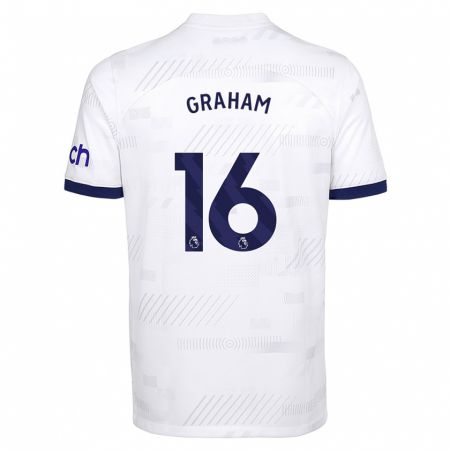 Kandiny Uomo Maglia Kit Graham #16 Bianco Kit Gara Home 2023/24 Maglietta