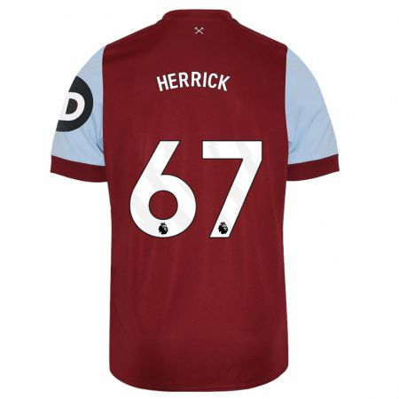 Kandiny Hombre Camiseta Finlay Herrick #67 Granate 1ª Equipación 2023/24 La Camisa