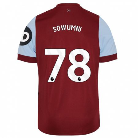 Kandiny Heren Elisha Sowumni #78 Kastanjebruin Thuisshirt Thuistenue 2023/24 T-Shirt België