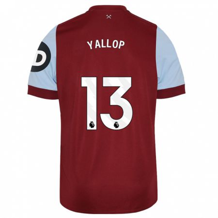 Kandiny Hombre Camiseta Tameka Yallop #13 Granate 1ª Equipación 2023/24 La Camisa