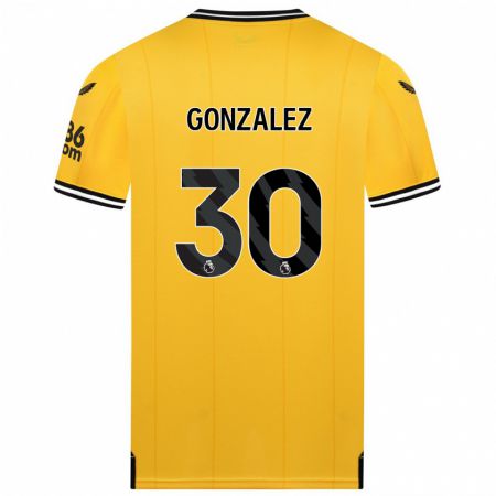 Kandiny Herren Enso González #30 Gelb Heimtrikot Trikot 2023/24 T-Shirt Österreich