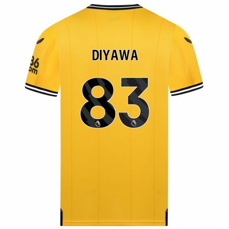 Kandiny Hombre Camiseta Aaron Keto-Diyawa #83 Amarillo 1ª Equipación 2023/24 La Camisa