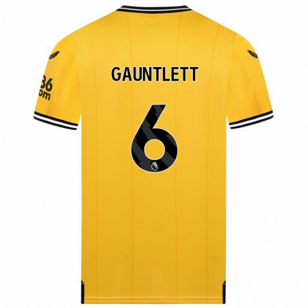 Kandiny Uomo Maglia Maz Gauntlett #6 Giallo Kit Gara Home 2023/24 Maglietta