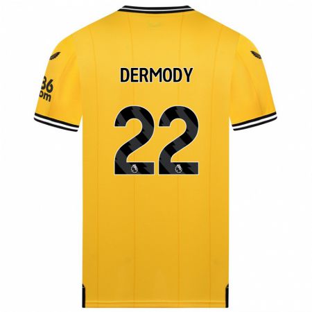 Kandiny Uomo Maglia Helen Dermody #22 Giallo Kit Gara Home 2023/24 Maglietta