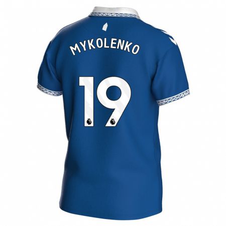 Kandiny Uomo Maglia Vitaliy Mykolenko #19 Blu Reale Kit Gara Home 2023/24 Maglietta