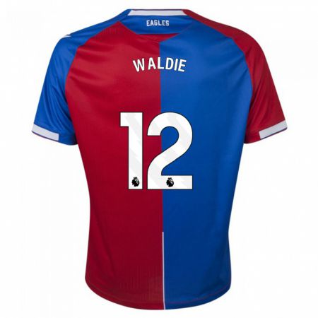 Kandiny Uomo Maglia Lizzie Waldie #12 Rosso Blu Kit Gara Home 2023/24 Maglietta