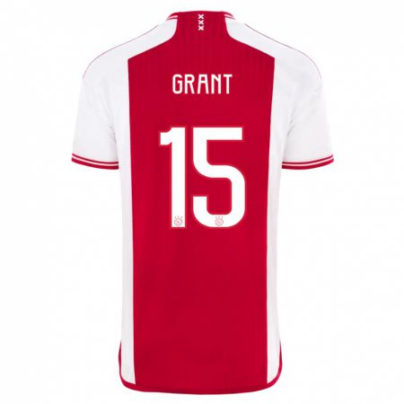 Kandiny Uomo Maglia Chasity Grant #15 Rosso Bianco Kit Gara Home 2023/24 Maglietta