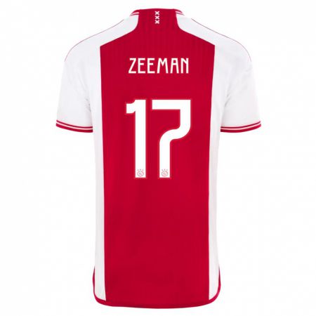 Kandiny Hombre Camiseta Kelly Zeeman #17 Rojo Blanco 1ª Equipación 2023/24 La Camisa México