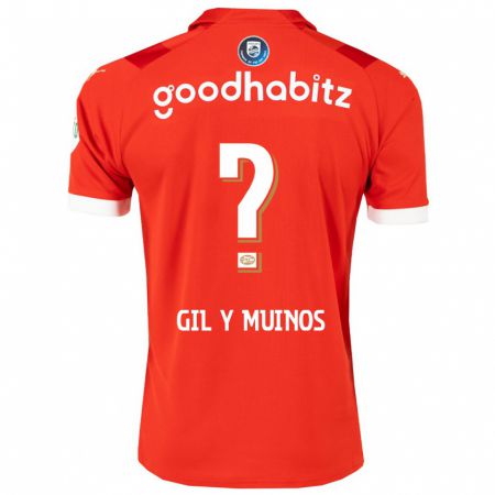 Kandiny Uomo Maglia Yaël Gil Y Muiños #0 Rosso Kit Gara Home 2023/24 Maglietta