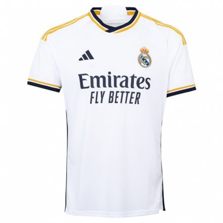 Kandiny Uomo Maglia Yeray Perez #0 Bianco Kit Gara Home 2023/24 Maglietta