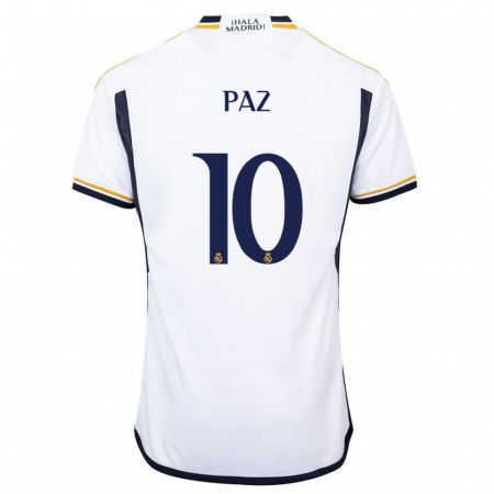 Kandiny Uomo Maglia Nico Paz #10 Bianco Kit Gara Home 2023/24 Maglietta