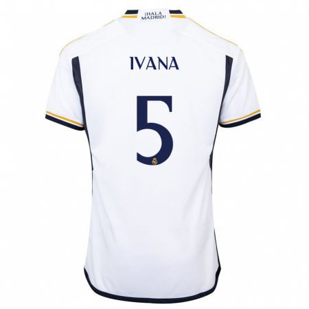 Kandiny Uomo Maglia Ivana Andres #5 Bianco Kit Gara Home 2023/24 Maglietta