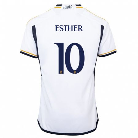 Kandiny Uomo Maglia Esther Gonzalez #10 Bianco Kit Gara Home 2023/24 Maglietta