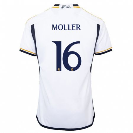 Kandiny Uomo Maglia Caroline Moller #16 Bianco Kit Gara Home 2023/24 Maglietta