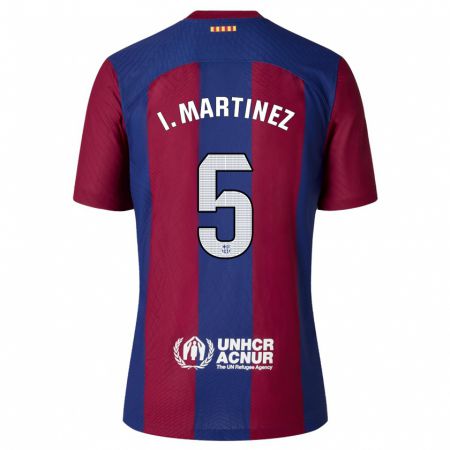 Kandiny Hombre Camiseta Iñigo Martínez #5 Rojo Azul 1ª Equipación 2023/24 La Camisa