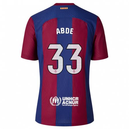 Kandiny Hombre Camiseta Ez Abde #33 Rojo Azul 1ª Equipación 2023/24 La Camisa