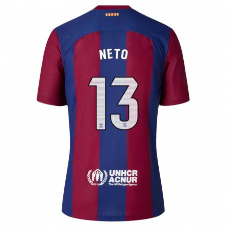 Kandiny Heren Neto #13 Rood Blauw Thuisshirt Thuistenue 2023/24 T-Shirt België