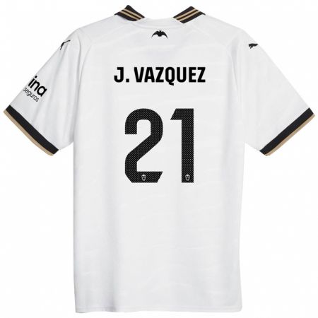 Kandiny Heren Jesús Vázquez #21 Wit Thuisshirt Thuistenue 2023/24 T-Shirt België