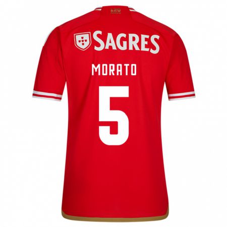 Kandiny Uomo Maglia Morato #5 Rosso Kit Gara Home 2023/24 Maglietta