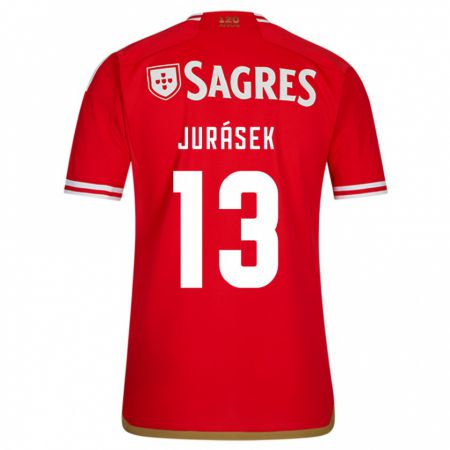 Kandiny Heren David Jurásek #13 Rood Thuisshirt Thuistenue 2023/24 T-Shirt België