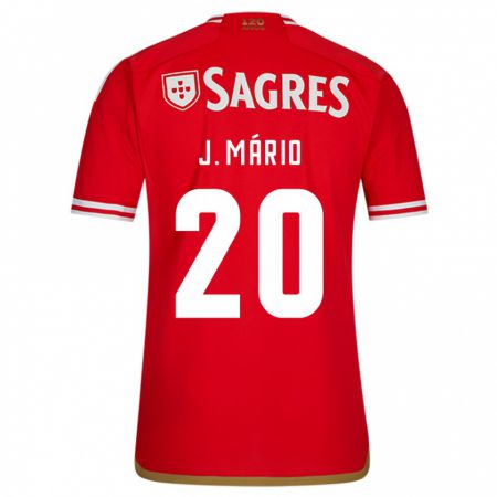 Kandiny Uomo Maglia João Mário #20 Rosso Kit Gara Home 2023/24 Maglietta