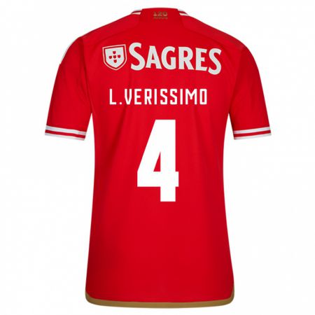 Kandiny Hombre Camiseta Lucas Verissimo #4 Rojo 1ª Equipación 2023/24 La Camisa