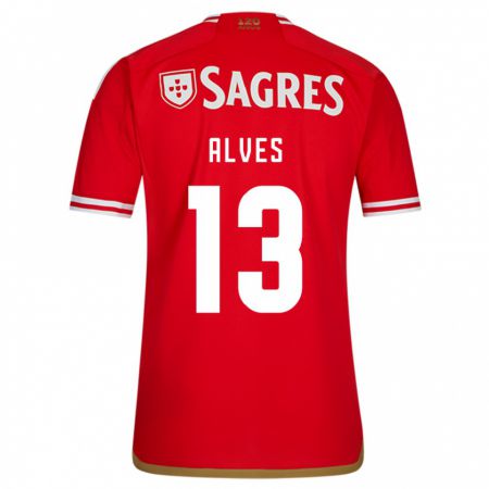 Kandiny Hombre Camiseta Lucia Alves #13 Rojo 1ª Equipación 2023/24 La Camisa