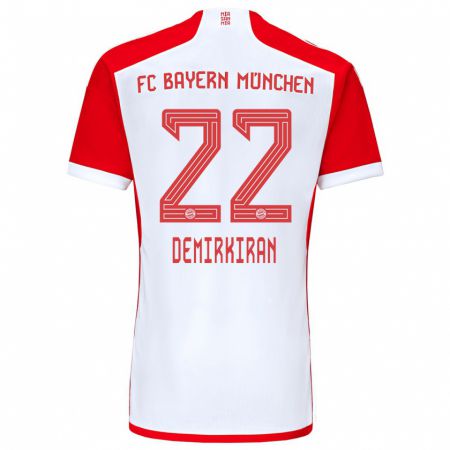 Kandiny Hombre Camiseta Ediz Demirkiran #22 Rojo Blanco 1ª Equipación 2023/24 La Camisa