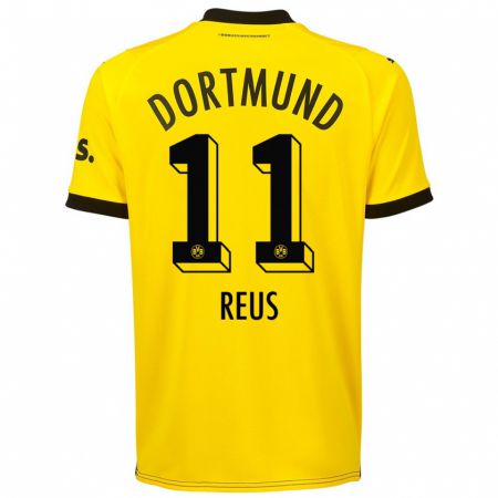 Kandiny Uomo Maglia Marco Reus #11 Giallo Kit Gara Home 2023/24 Maglietta