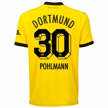 Kandiny Hombre Camiseta Ole Pohlmann #30 Amarillo 1ª Equipación 2023/24 La Camisa